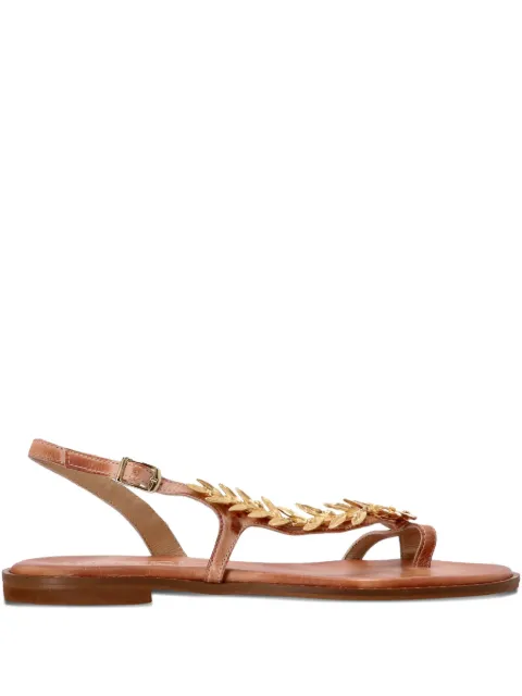 Kotris Sandals leaf-embellished slingback sandals