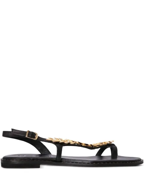Kotris Sandals leaf-embellished slingback sandals