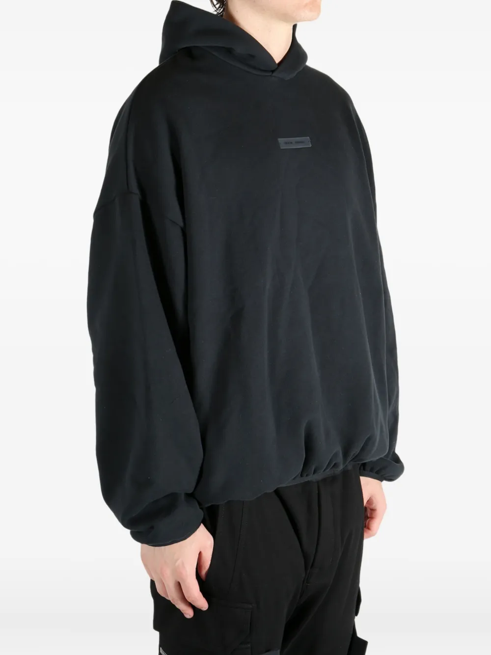 FEAR OF GOD ESSENTIALS logo-plaque hoodie Zwart
