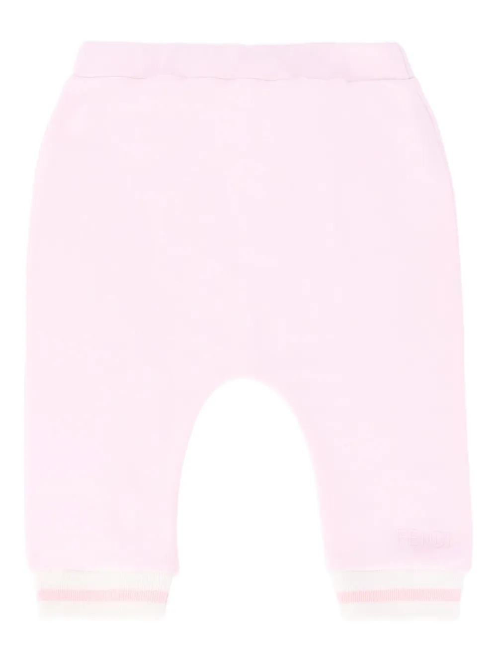 Fendi Kids logo-embroidered ribbed-cuff sweatpants | Pink | Image 1