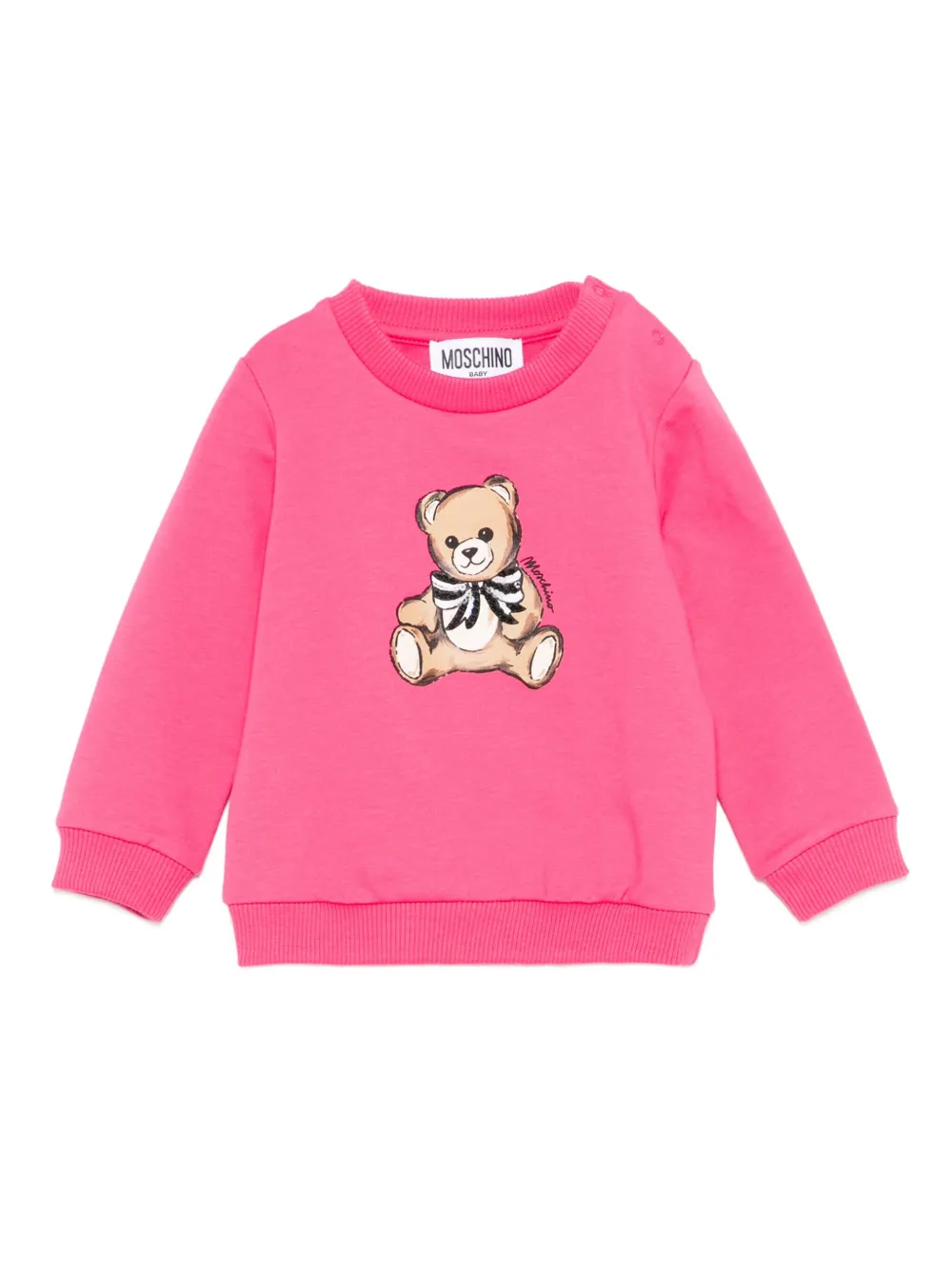 Moschino Kids bear-print sweatshirt Roze