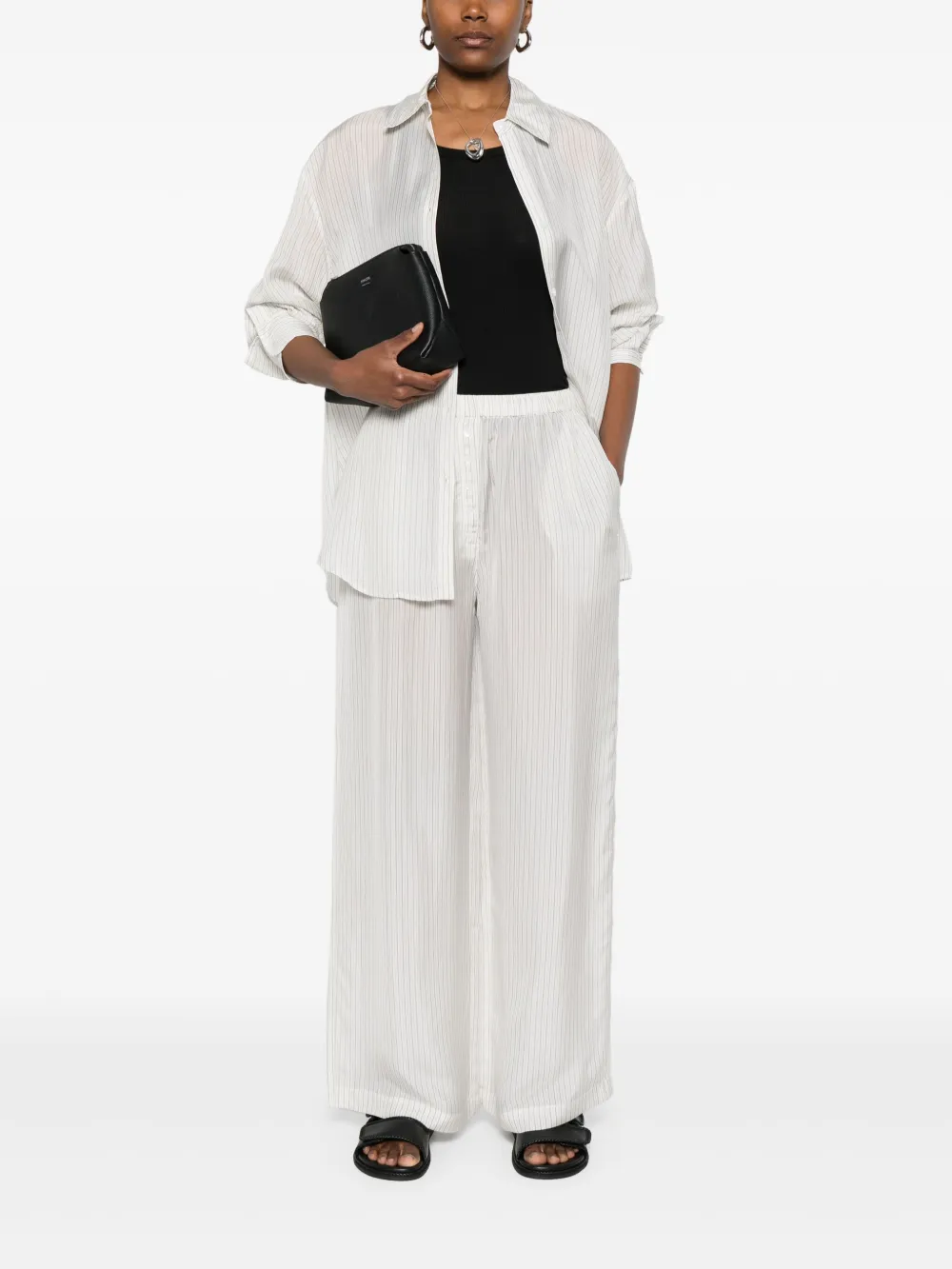 The Frankie Shop Brenna Double Stripe trousers | Wide-Leg Pants | Image 2