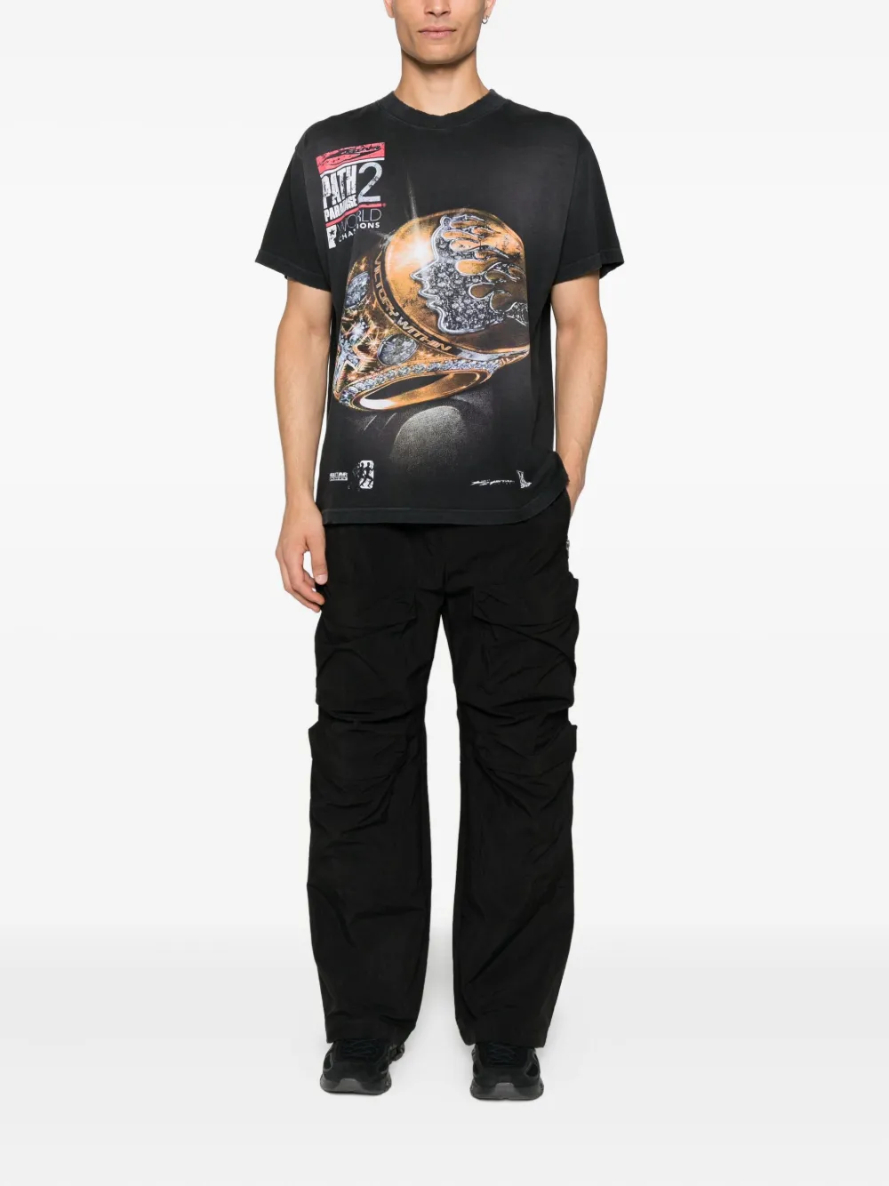 HELLSTAR ring-graphic crew-neck T-shirt | T-Shirts | Image 2