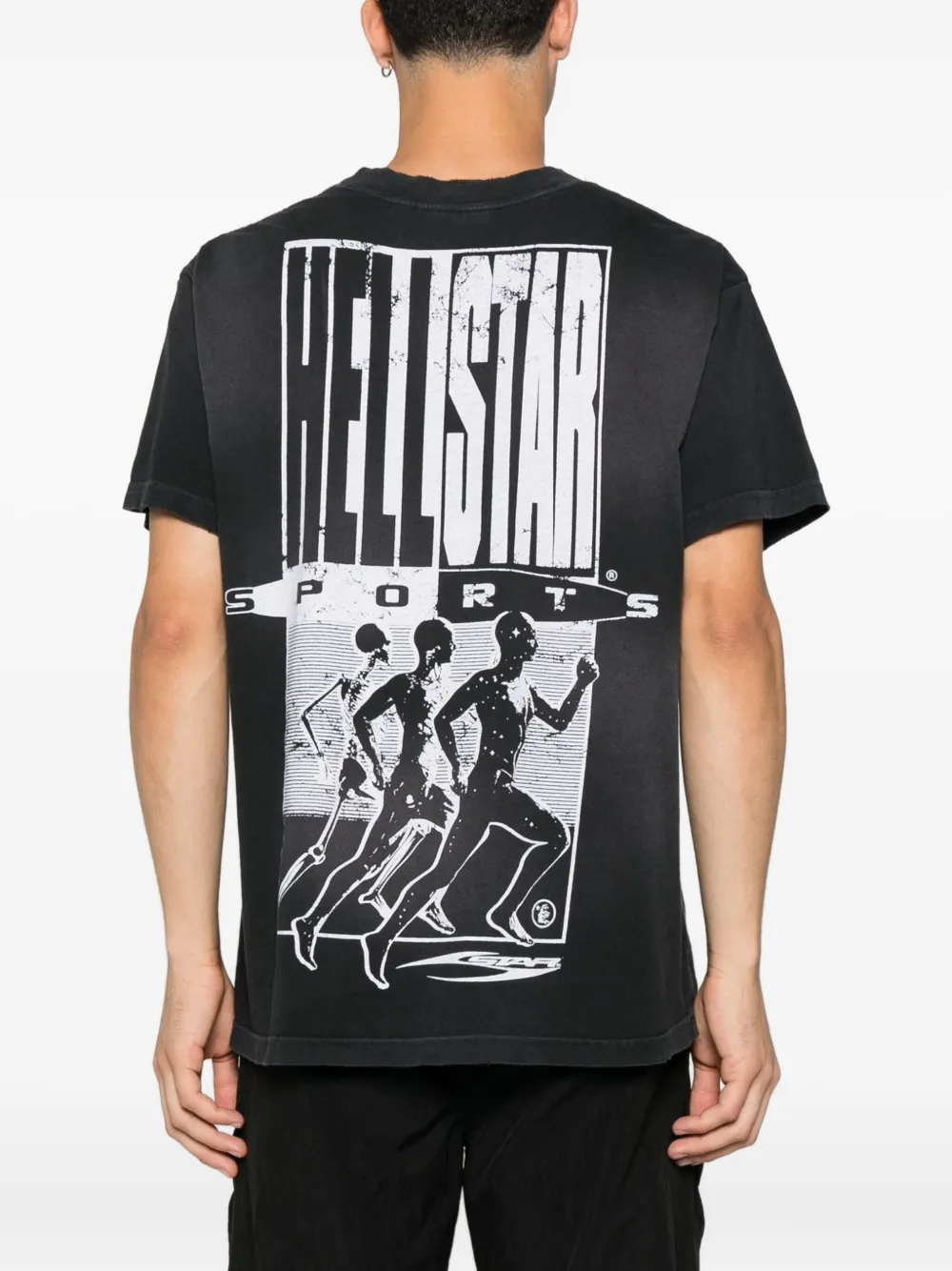 HELLSTAR ring-graphic crew-neck T-shirt Zwart