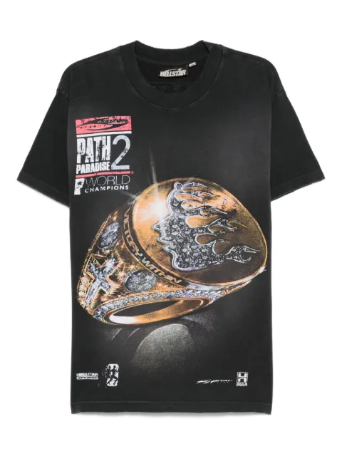 HELLSTAR ring-graphic crew-neck T-shirt