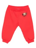 Moschino Kids Teddy Bear-print jersey track pants - Red