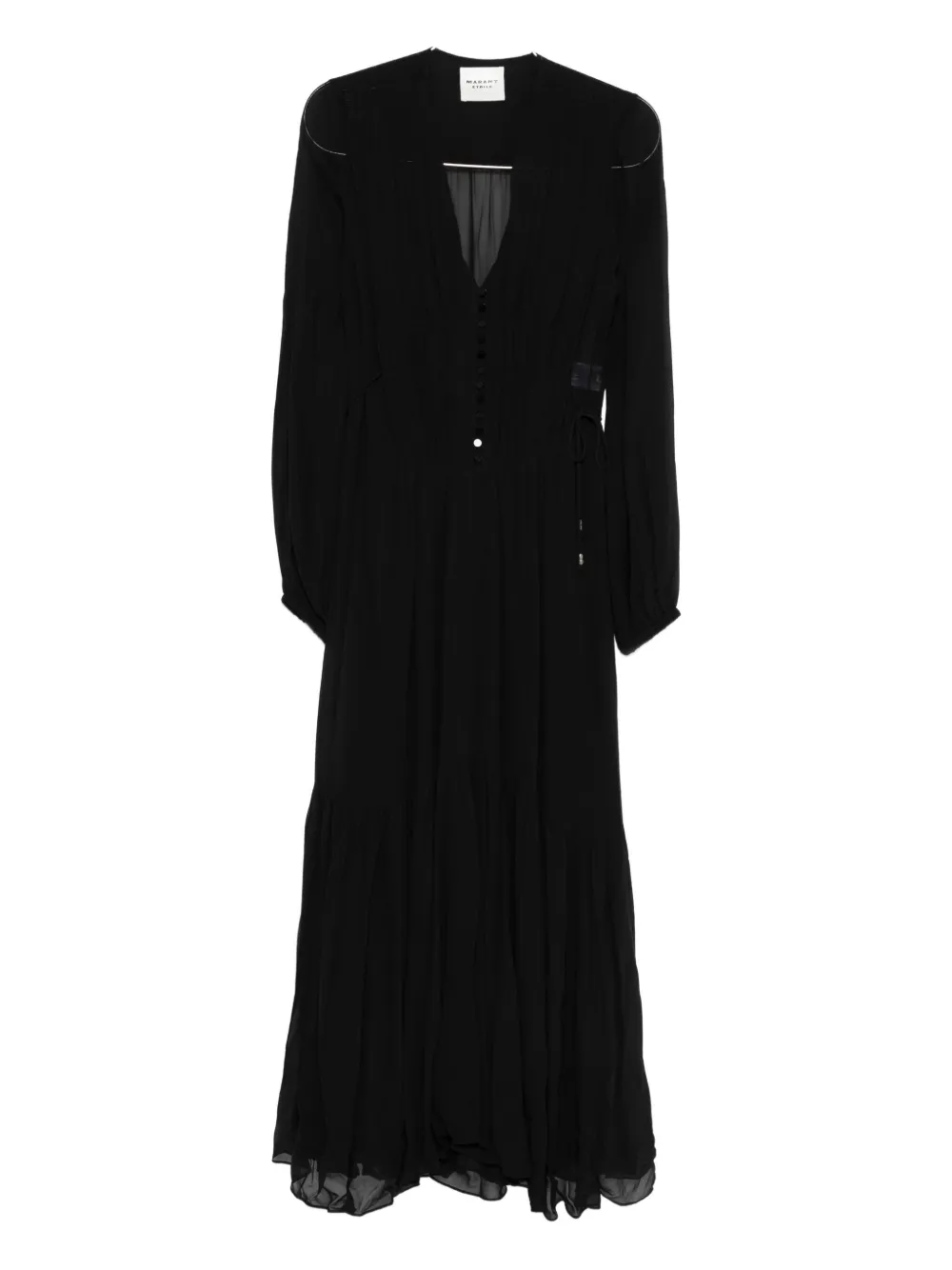 MARANT ÉTOILE Briane pleated midi dress - ブラック MARANT ÉTOILE Briane pleated midi dress - ブラック