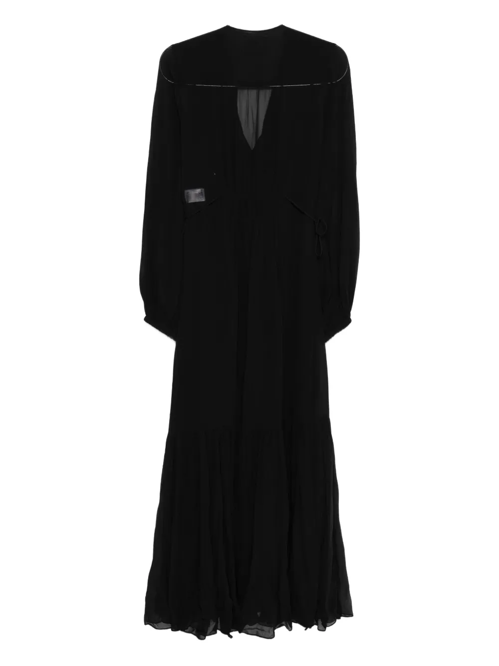 Isabel Marant Étoile Maxi Dress With Flowing Silhouette And Deep V-neckline In Black