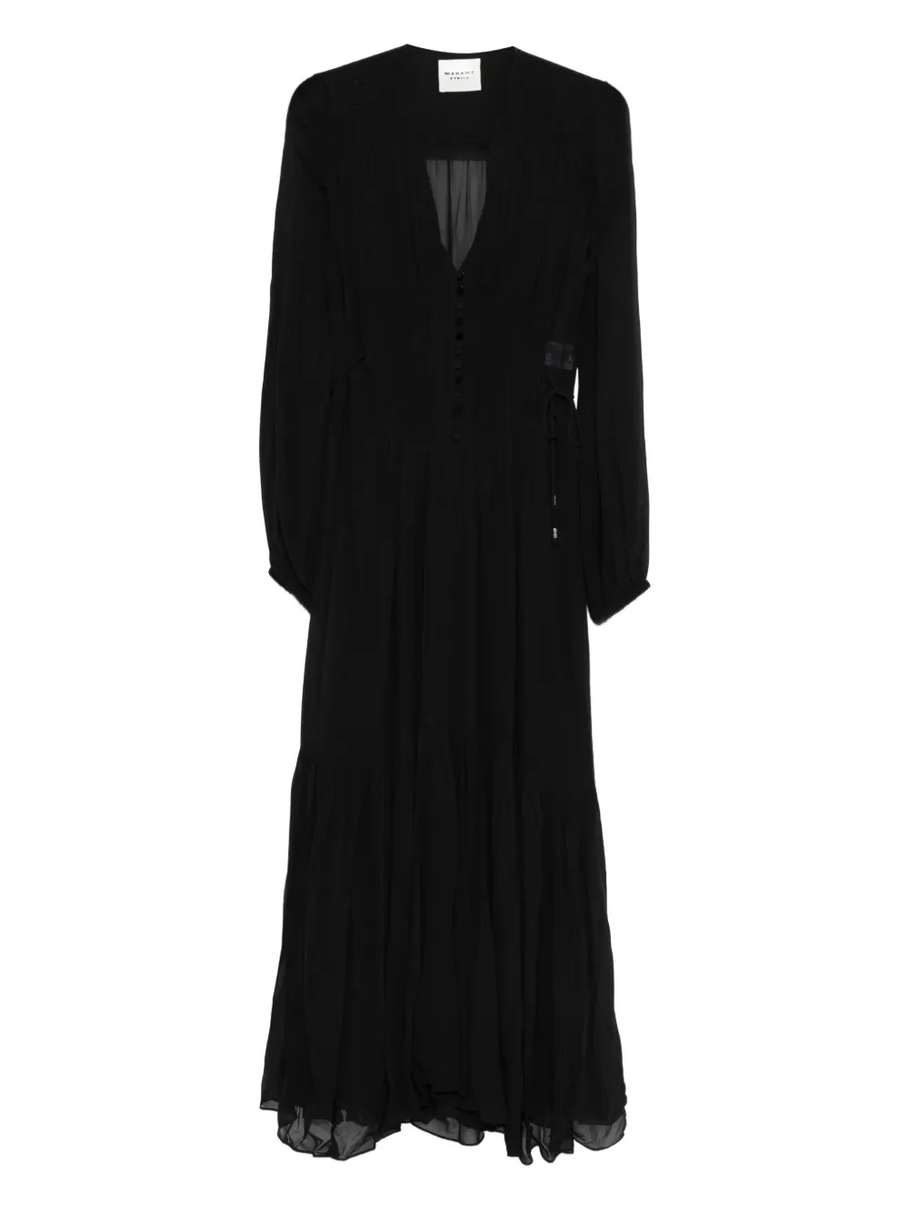 MARANT ÉTOILE Briane pleated midi dress | Black | Image 1