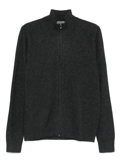 Corneliani ribbed zip-up cardigan
