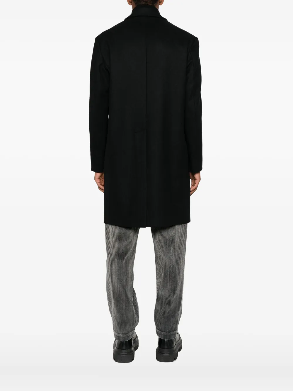 Barena double-breasted patch-pocket coat Zwart