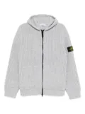 Stone Island fisherman's-knit cardigan - Grey