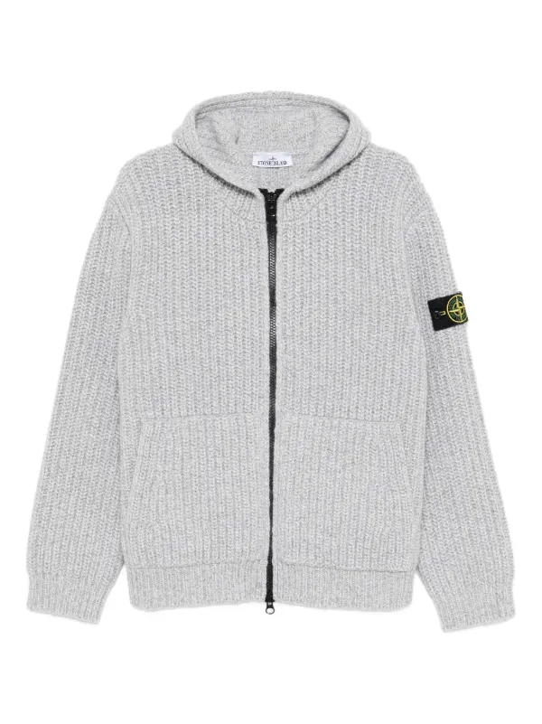 ストーンアイランド ニットカーディガン グレー Stone Island フィッシャーマンニット カーディガン | グレー