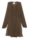 MARANT ÉTOILE pleated drawstring dress - Green