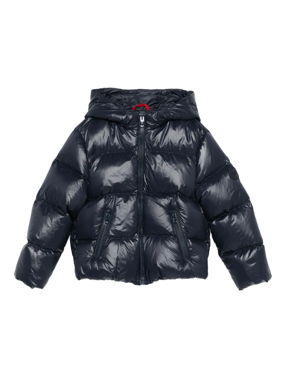 Fay Kids hooded puffer jacket Blauw