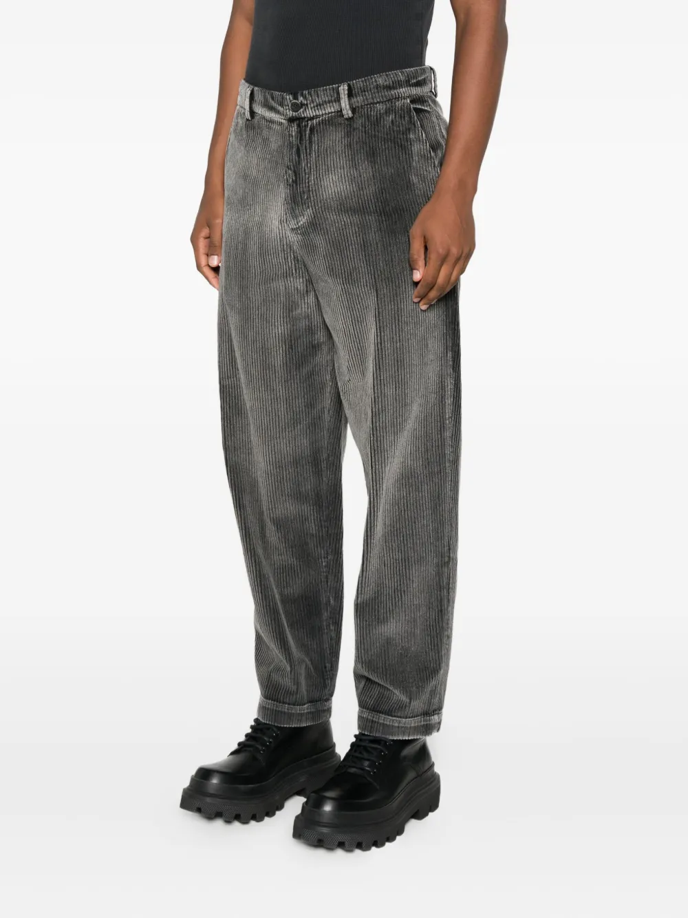 Barena ribbed corduroy trousers Zwart