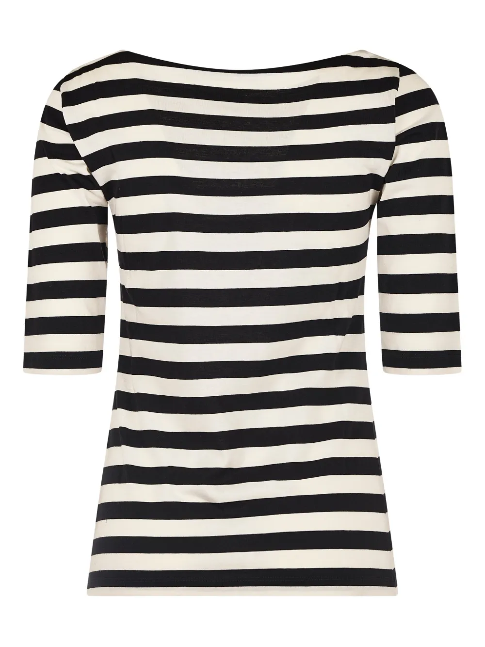 DONDUP boat-neck striped top Zwart