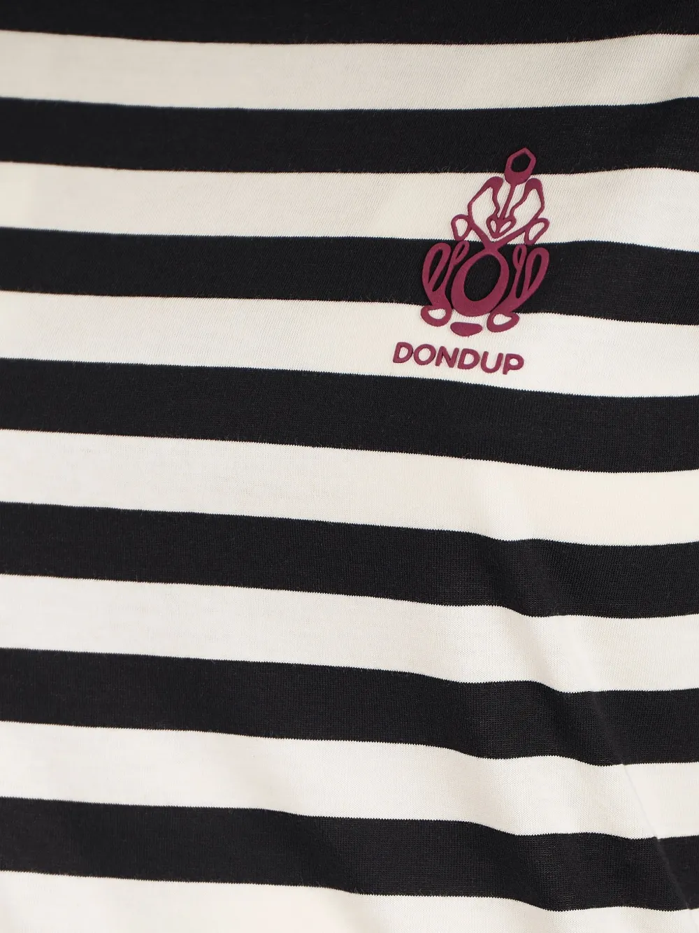 DONDUP boat-neck striped top Zwart