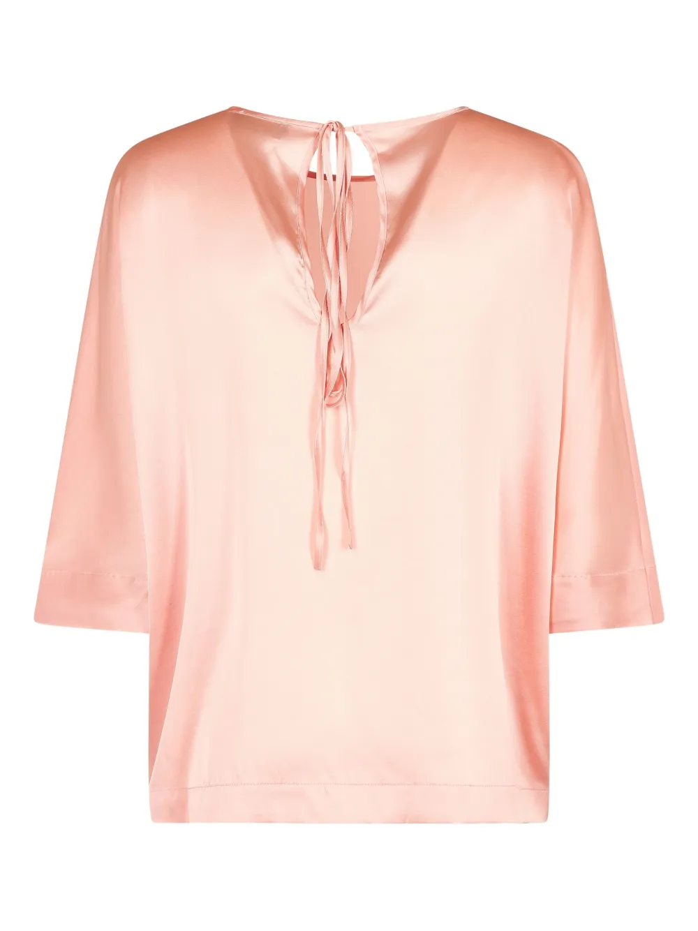 Roberto Collina tie-back satin blouse Roze