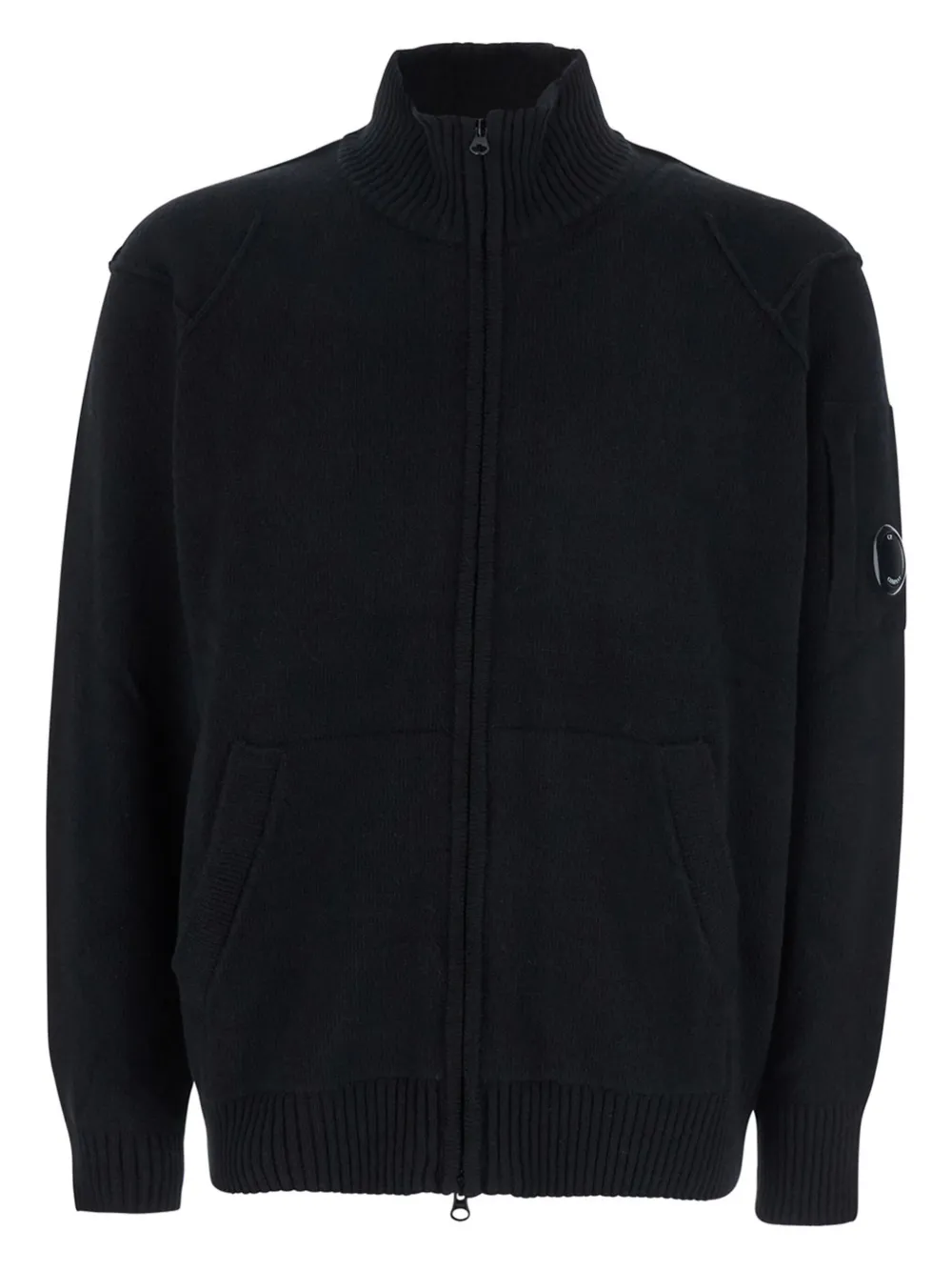 C.P. Company Lamswollen vest met rits Zwart