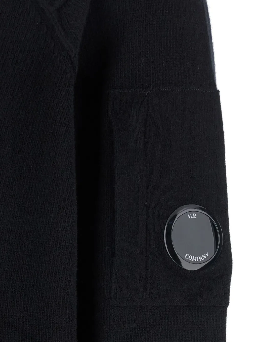 C.P. Company Lamswollen vest met rits Zwart