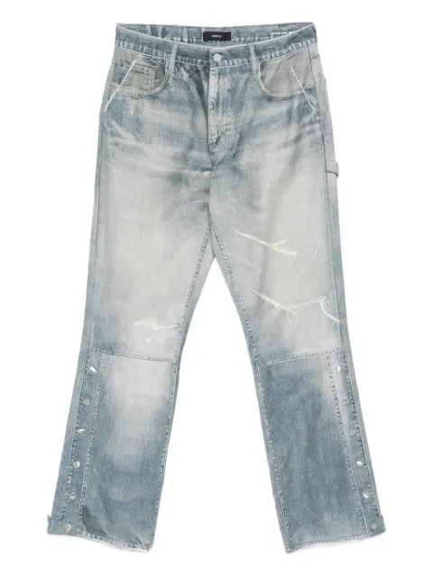 Purple Brand button-fastening distressed jeans