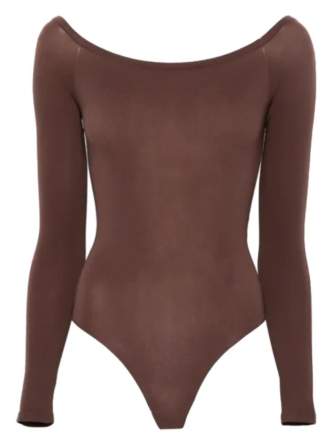 Alaïa long-sleeve off-shoulder bodysuit