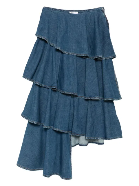 Alaïa ruffled tiered skirt