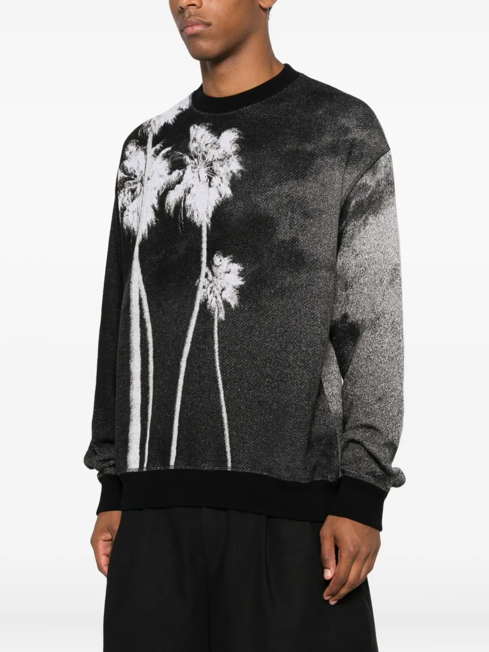 Palm Angels cotton sweatshirt Zwart
