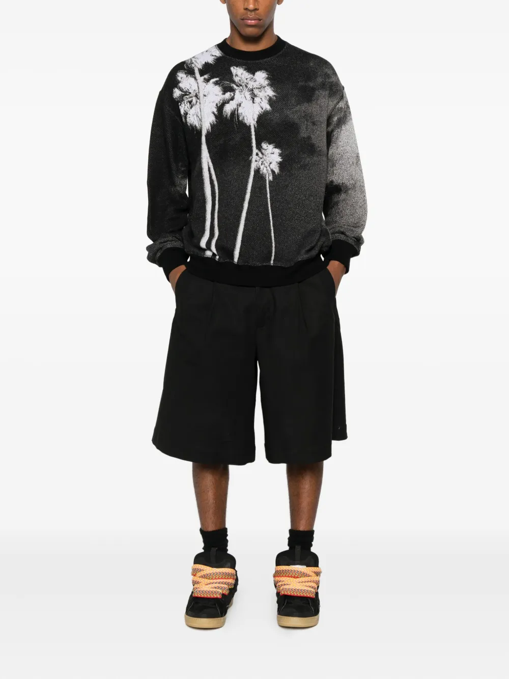Palm Angels cotton sweatshirt Zwart