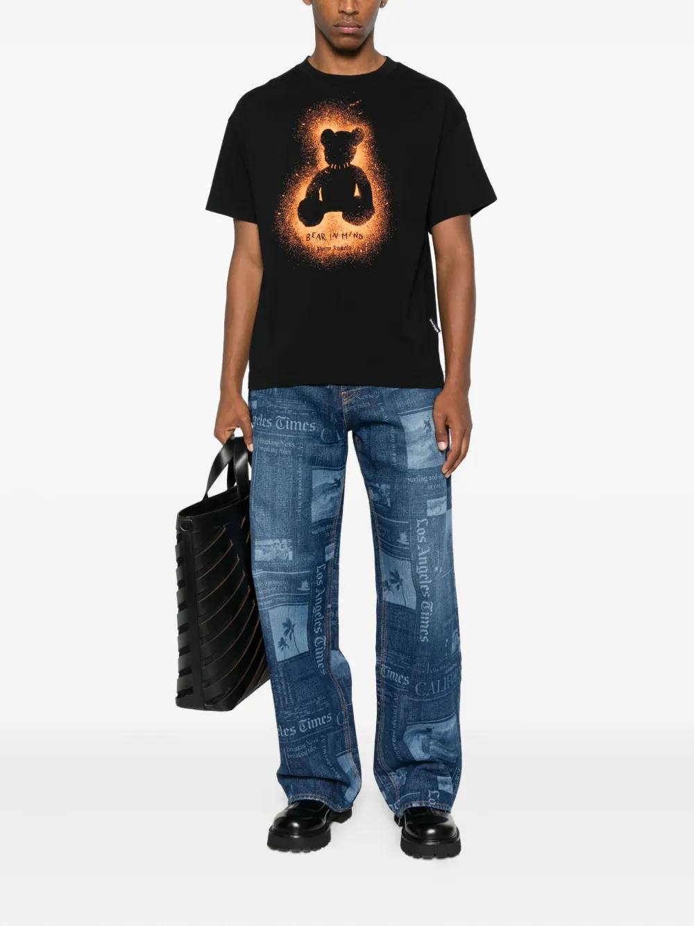 Palm Angels Bear in Mind Ove T-shirt Zwart
