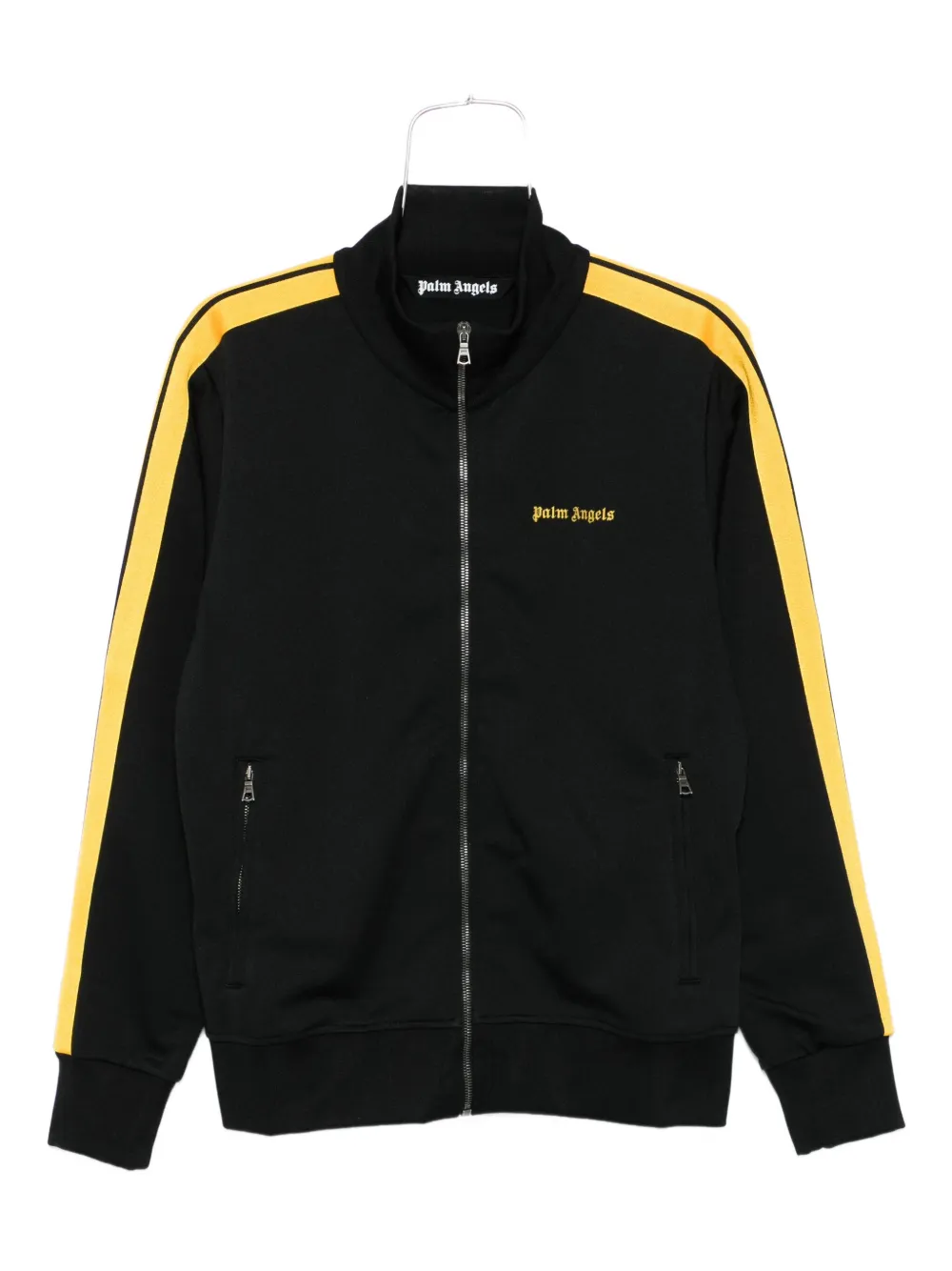 Palm Angels stripe-detail zip-up sweatshirt - Nero