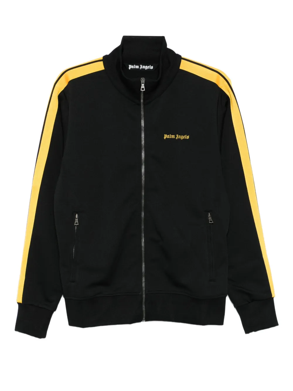 Palm Angels stripe-detail zip-up sweatshirt Zwart
