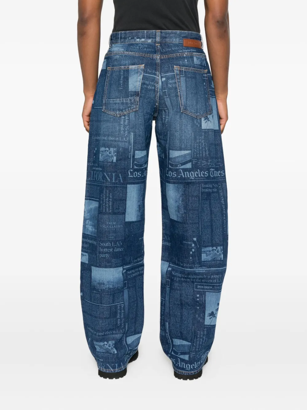 Palm Angels cotton jeans Blauw