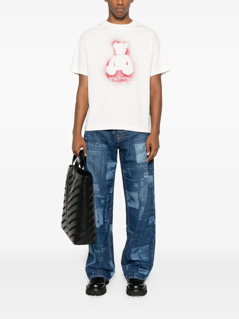 Palm Angels cotton jeans Blauw