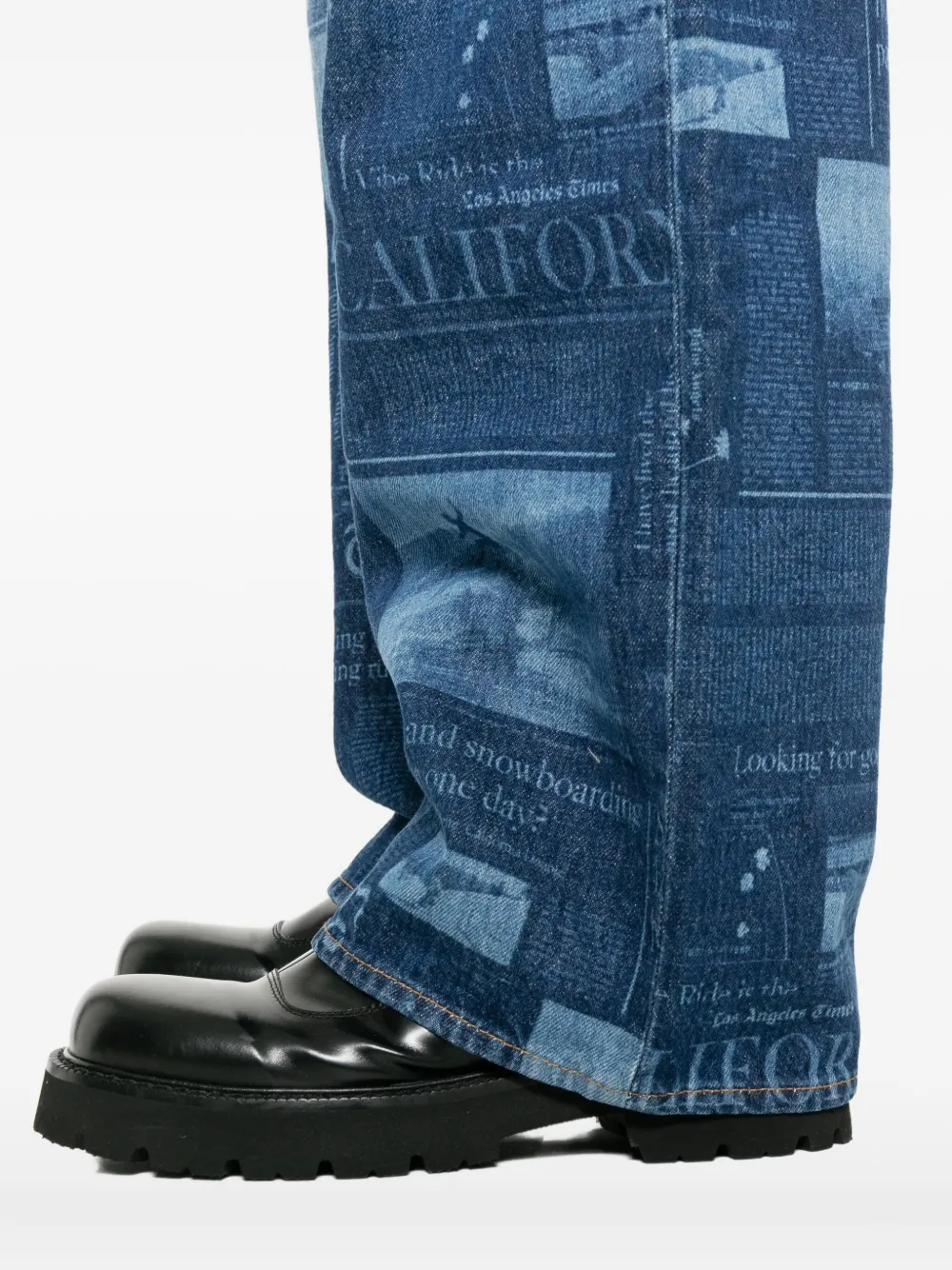 Palm Angels cotton jeans Blauw