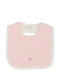 La Stupenderia embroidered-bow ruffled bib - Pink