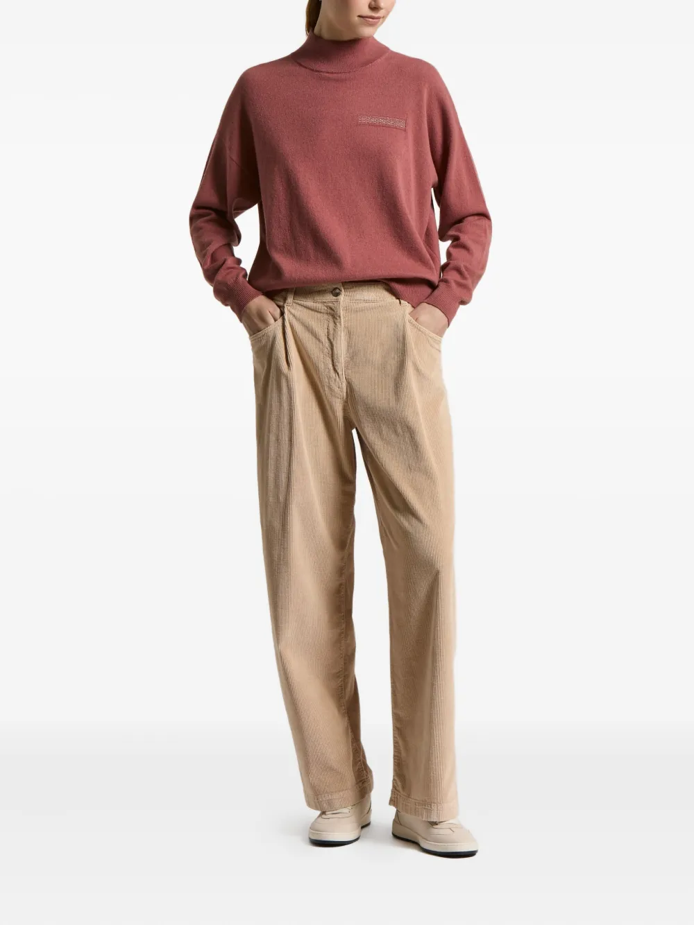 Peserico high-neck embellished-detail sweater | Knitted Sweaters | Image 2