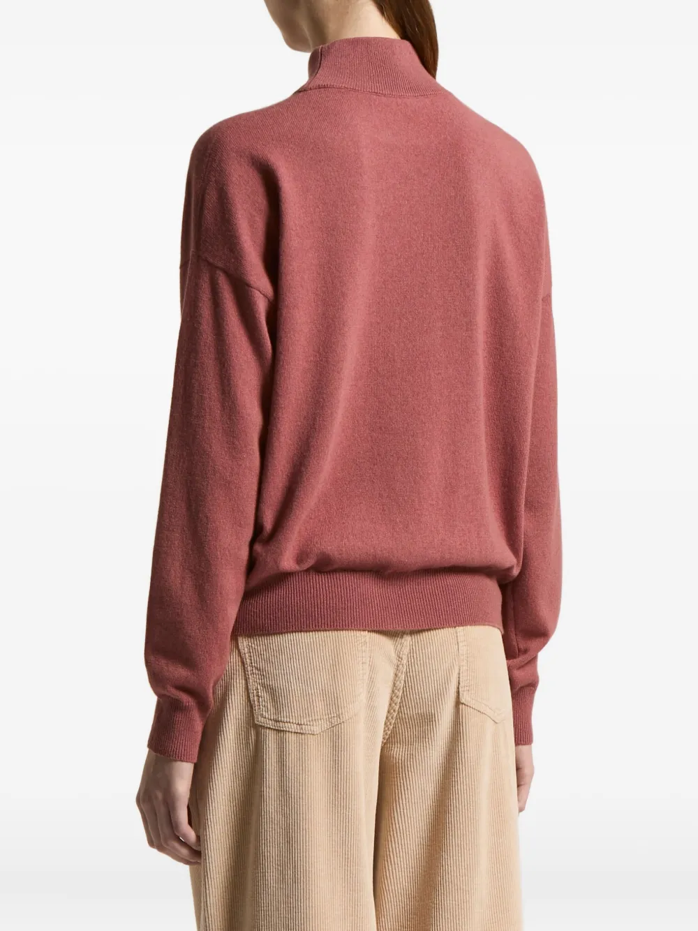 Peserico Trui met verfraaid detail en hoge hals Rood