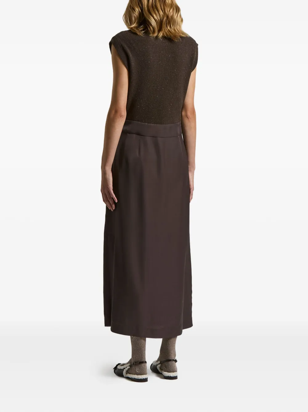 Peserico High-neck Sleeveless Dress In Multi