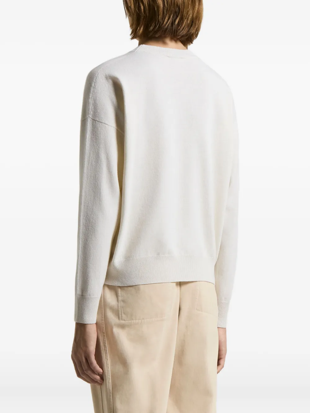 Peserico Detailing Long-sleeves Sweater In White