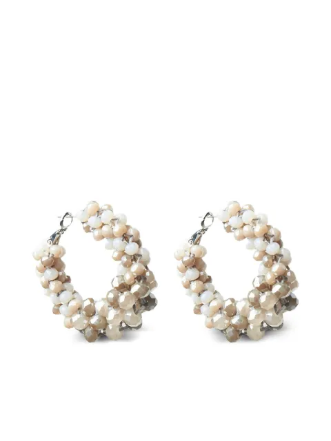Peserico beaded hoop earrings