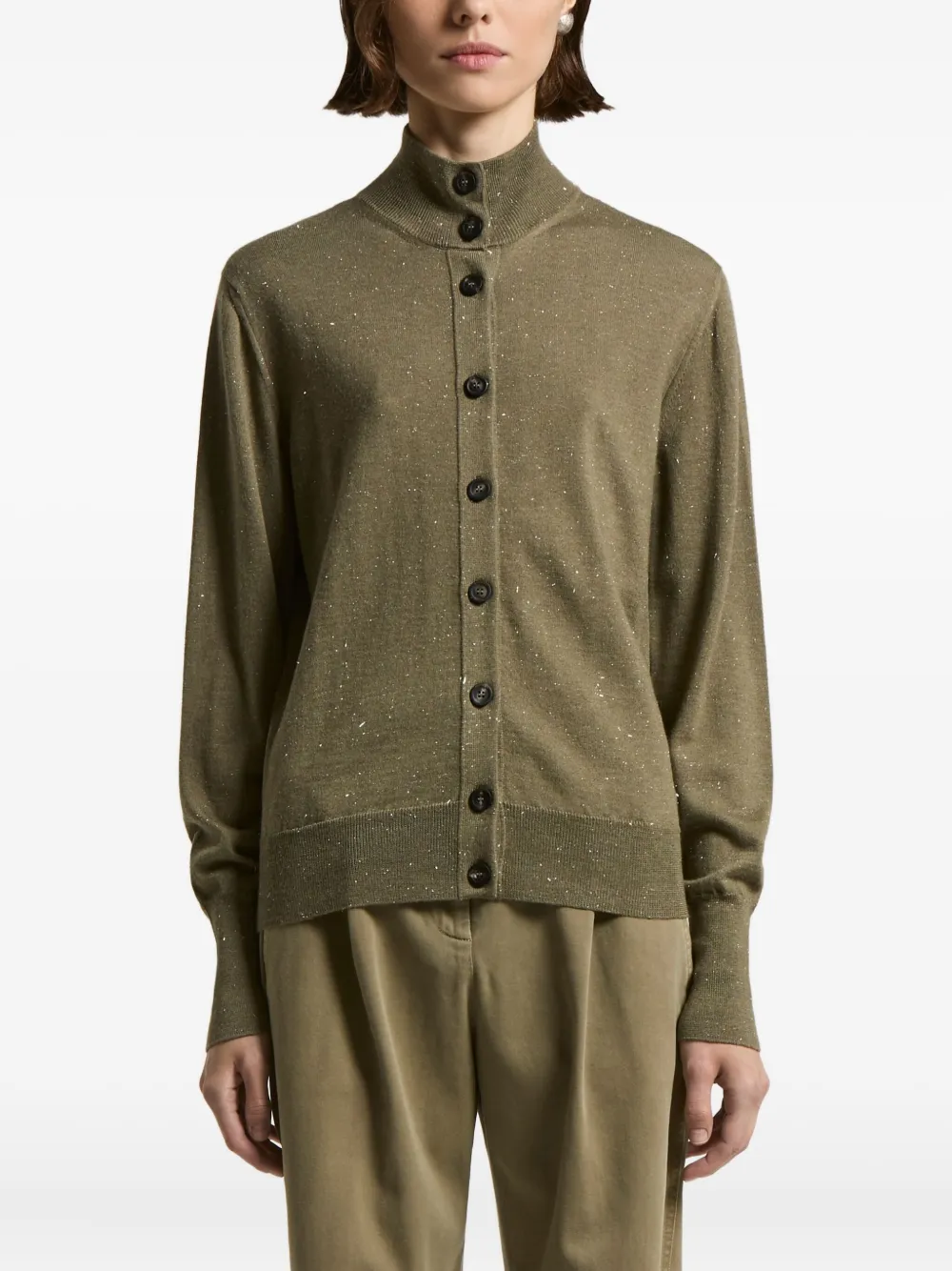 Peserico Cardigan a collo alto - Verde