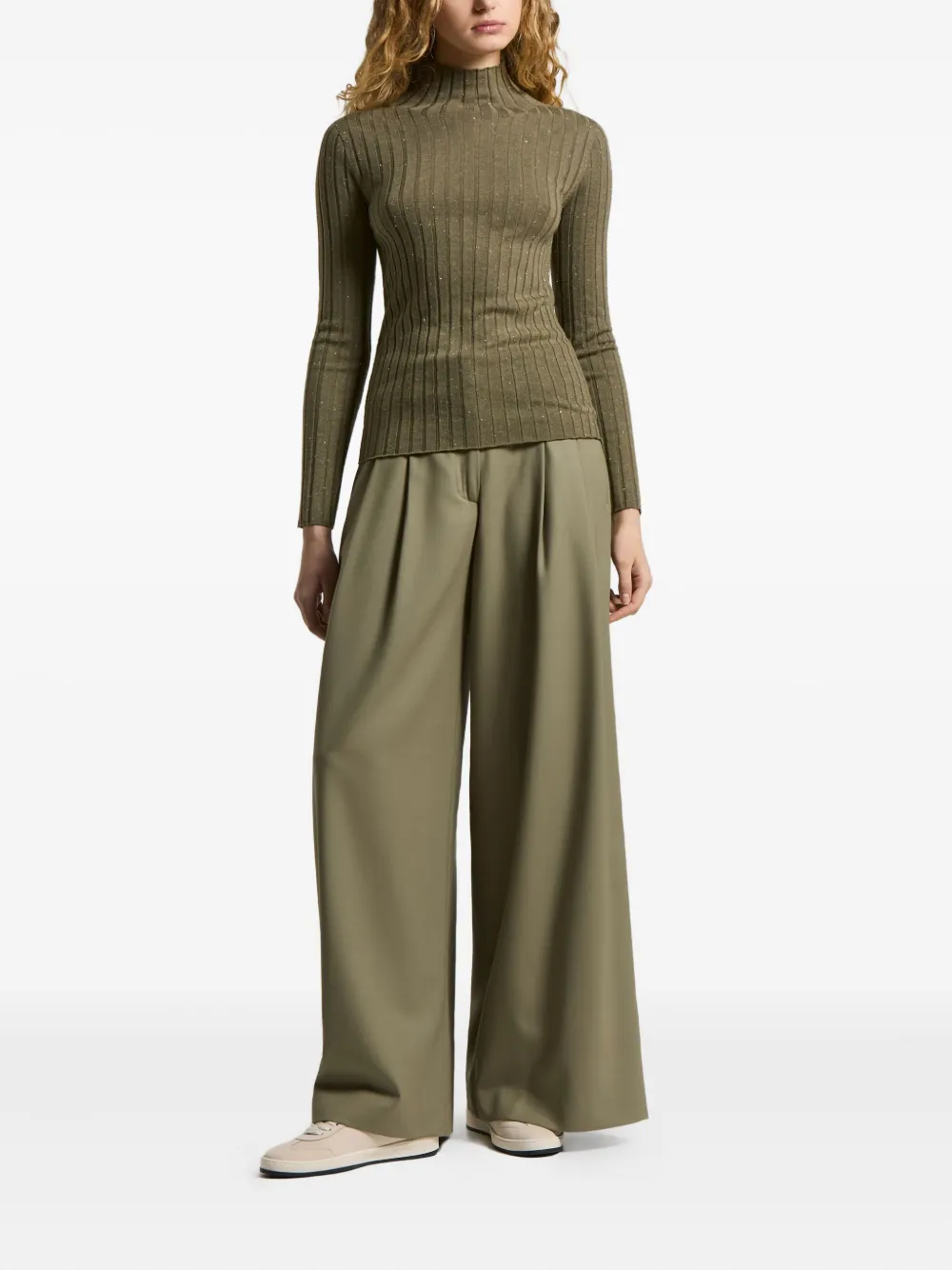 Peserico long-sleeves glitter-detaill pullover | Knitted Sweaters | Image 2
