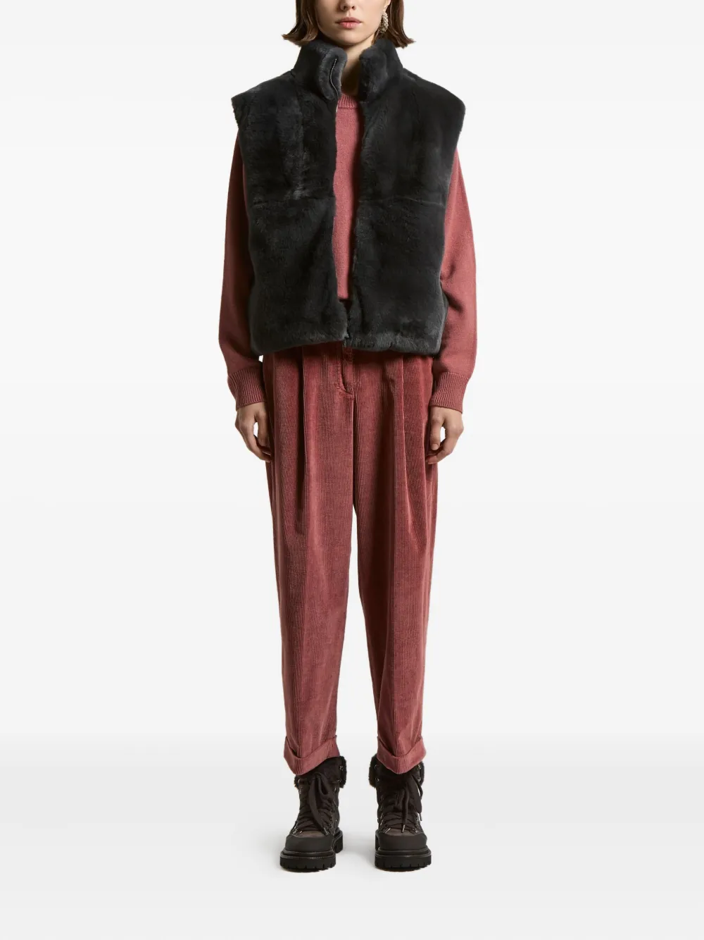 Peserico high-neck zip-fastening waistcoat | Waistcoats & Gilets | Image 2