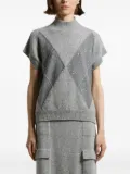 Peserico sequin-embellished high-neck vest - Grey