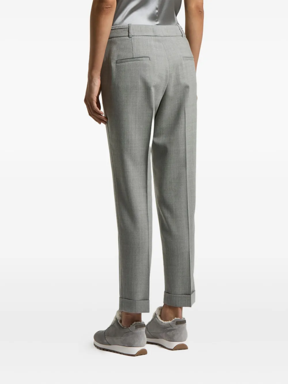 Peserico Broek met kettingdetail Grijs