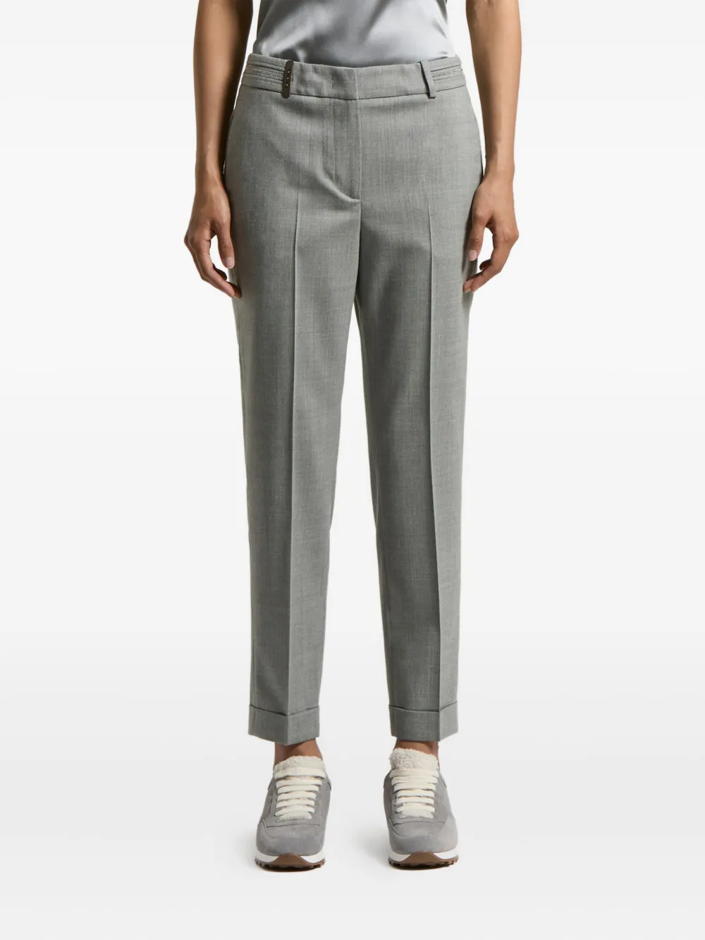 Peserico chain-details trousers | Grey | Image 1