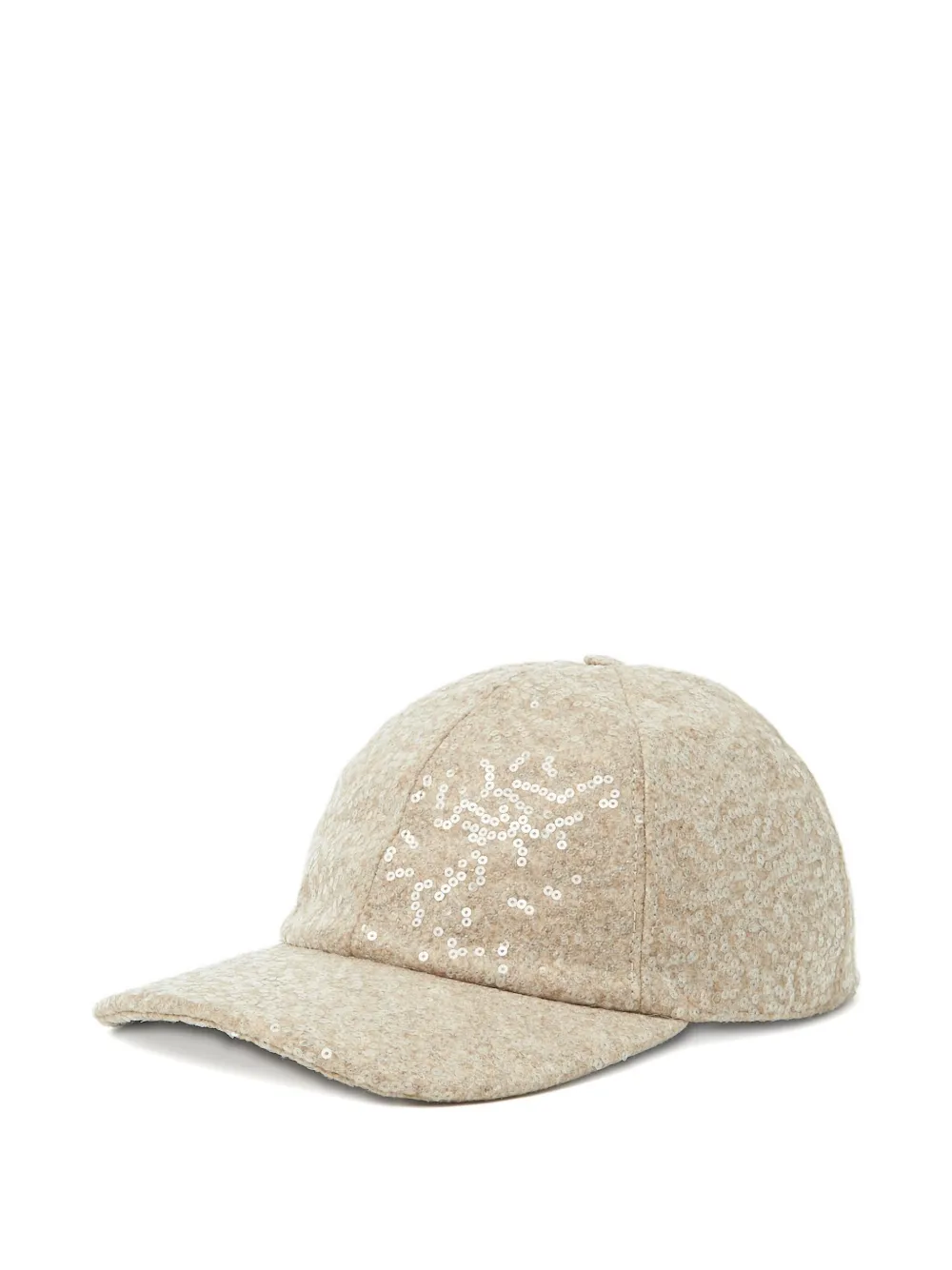 Peserico Sequin-embellished Baseball Cap In Neutral