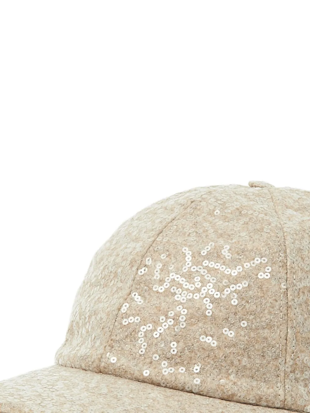 Peserico Sequin-embellished Baseball Cap In Neutral